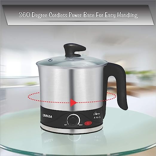 Inalsa Cookizy 1.5-Litre Kettle (Black/Grey) Inalsa Cookizy 1.5-Litre Kettle (Black/Grey)